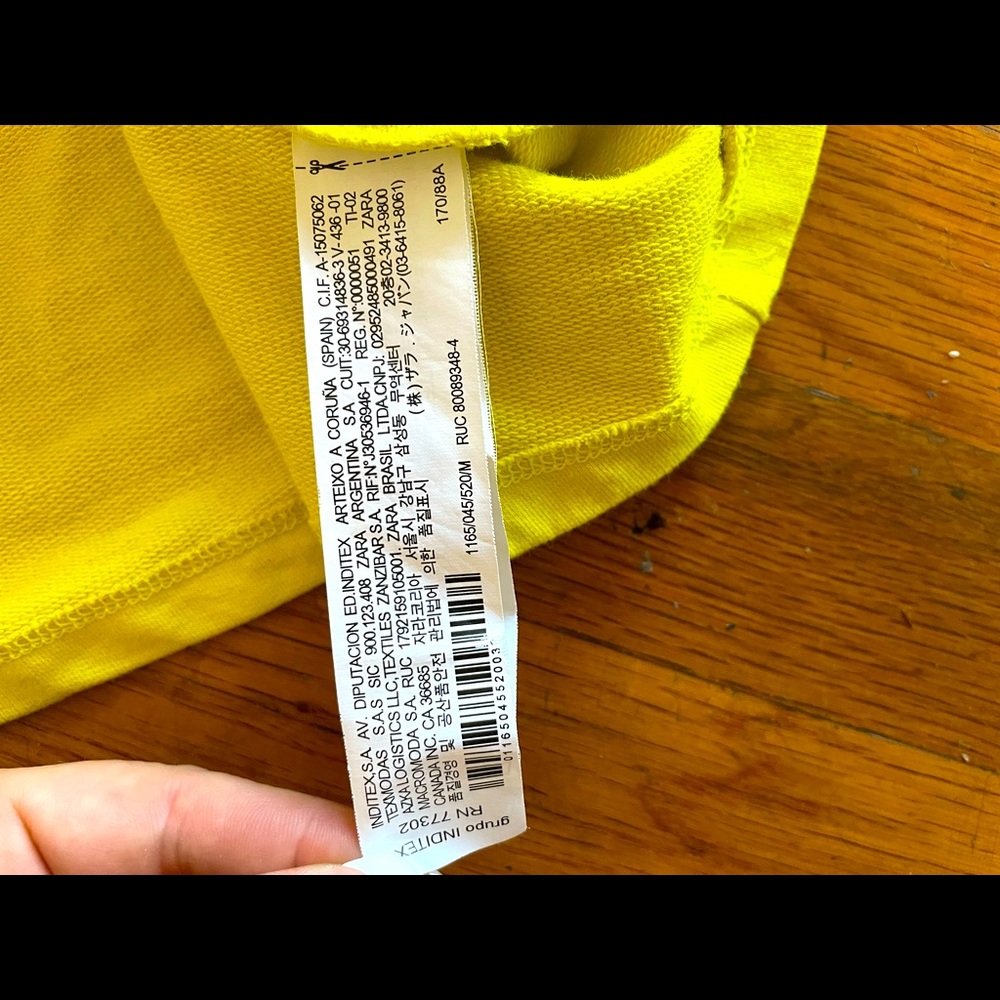 💛Zara yellow top can put down to shoulder💛 - Picture 5 of 7